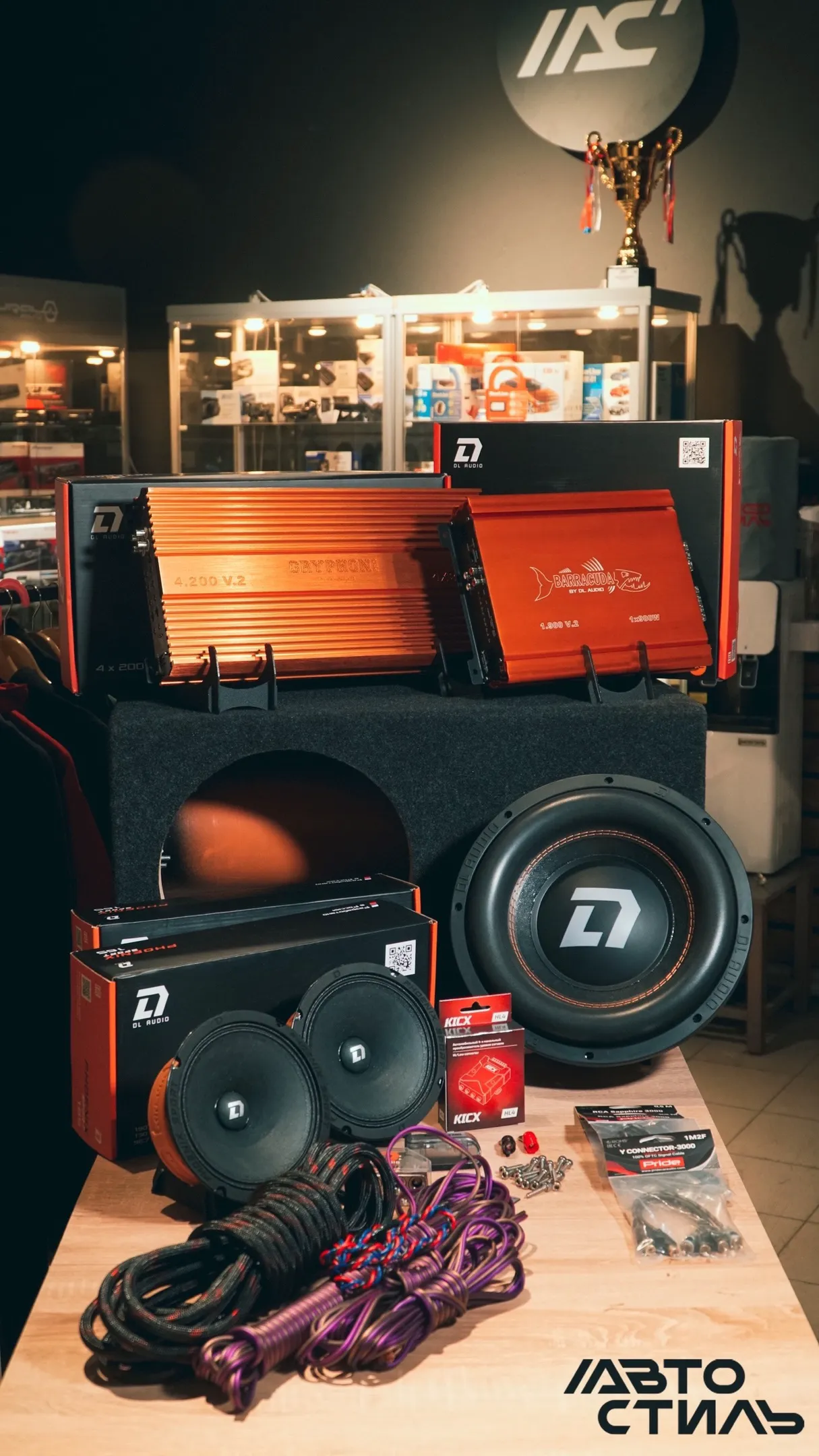 Система DL Audio Phoenix Sport 165 + DL Audio Gryphon PRO 4.200 v2 + DL Audio Barracuda 1.900 + DL Audio Gryphon Pro 12 SE